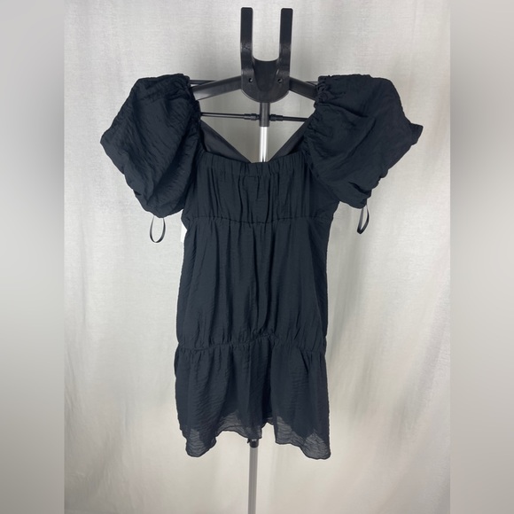 BP. Puff Sleeve Black Taffeta Mini Dress Size S (4-6) NWT - Picture 12 of 13